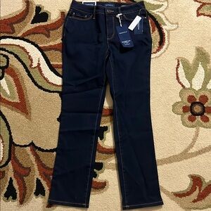 Charter Club Dark Super Stretch Tummy Slimming Blue Straight Leg Jeans